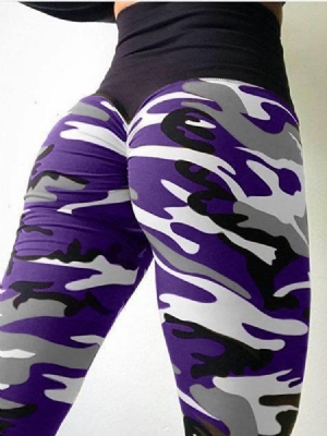Camuflagem Feminina Leggings Anti-sweat Yoga Calças Ioga Cintura Alta Leggings Tiktok