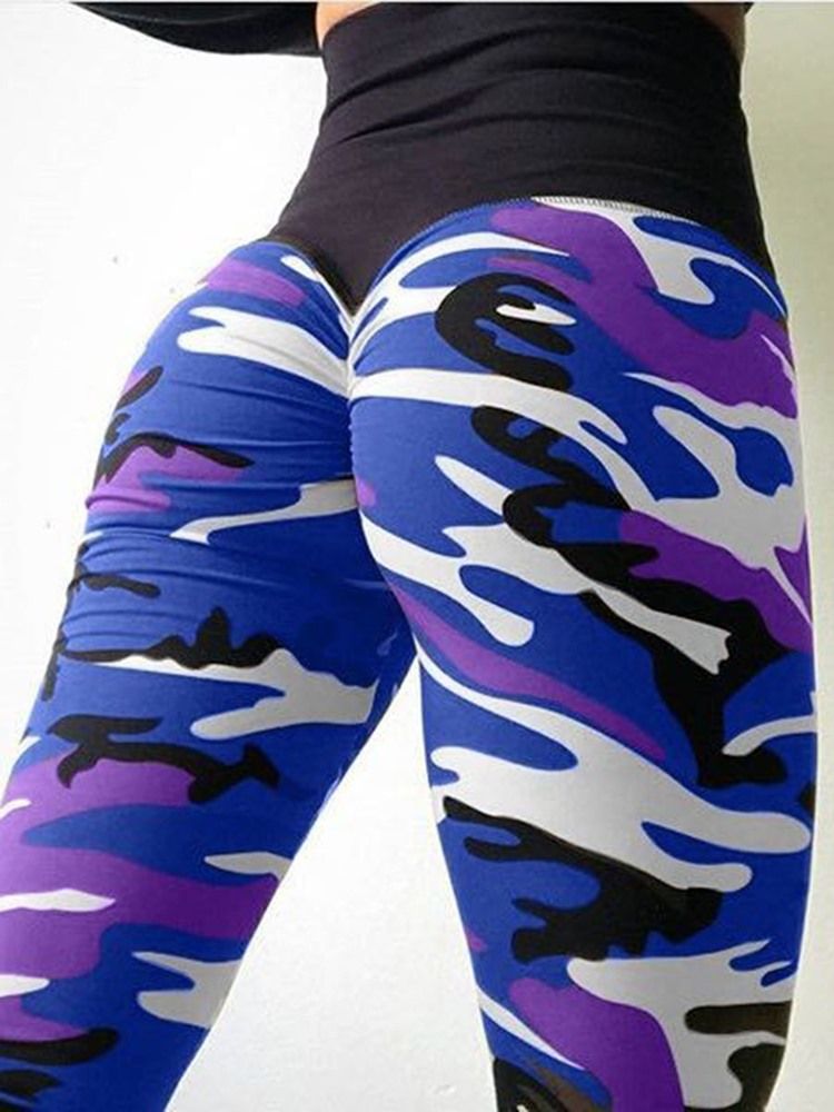 Camuflagem Feminina Leggings Anti-sweat Yoga Calças Ioga Cintura Alta Leggings Tiktok