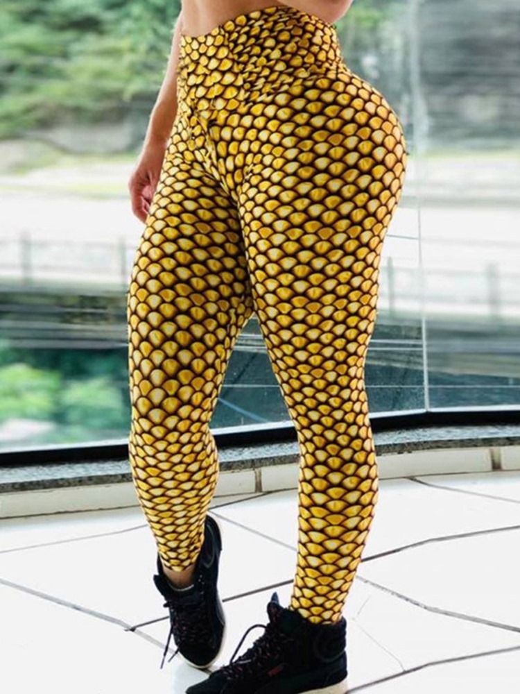Estampa Feminina Respirável Cintura Alta Push Up Gym Leggings Esportivos Calças De Ioga Cintura Alta Leggings Tiktok