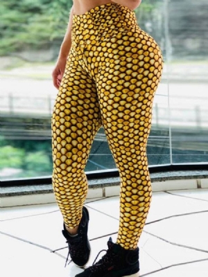 Estampa Feminina Respirável Cintura Alta Push Up Gym Leggings Esportivos Calças De Ioga Cintura Alta Leggings Tiktok