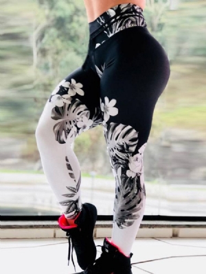 Estampa Floral Feminina Respirável Ginásio Esportes Fitness Calças Yoga Cintura Alta Leggings Tiktok