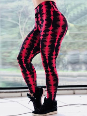 Estampa Respirável Feminina Tripe Yoga Gym Sport Push Up Leggings Calças Ioga Cintura Alta Leggings Tiktok