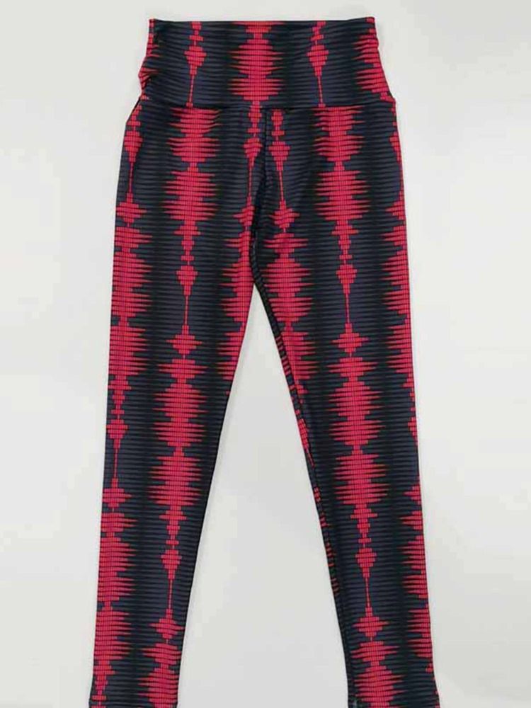 Estampa Respirável Feminina Tripe Yoga Gym Sport Push Up Leggings Calças Ioga Cintura Alta Leggings Tiktok