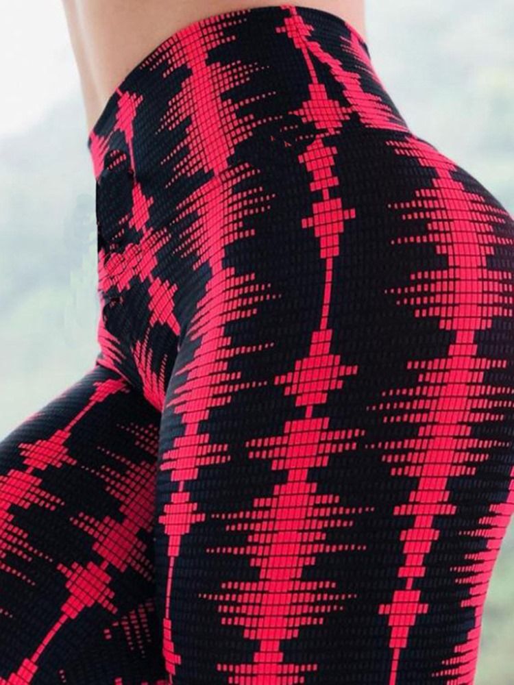 Estampa Respirável Feminina Tripe Yoga Gym Sport Push Up Leggings Calças Ioga Cintura Alta Leggings Tiktok