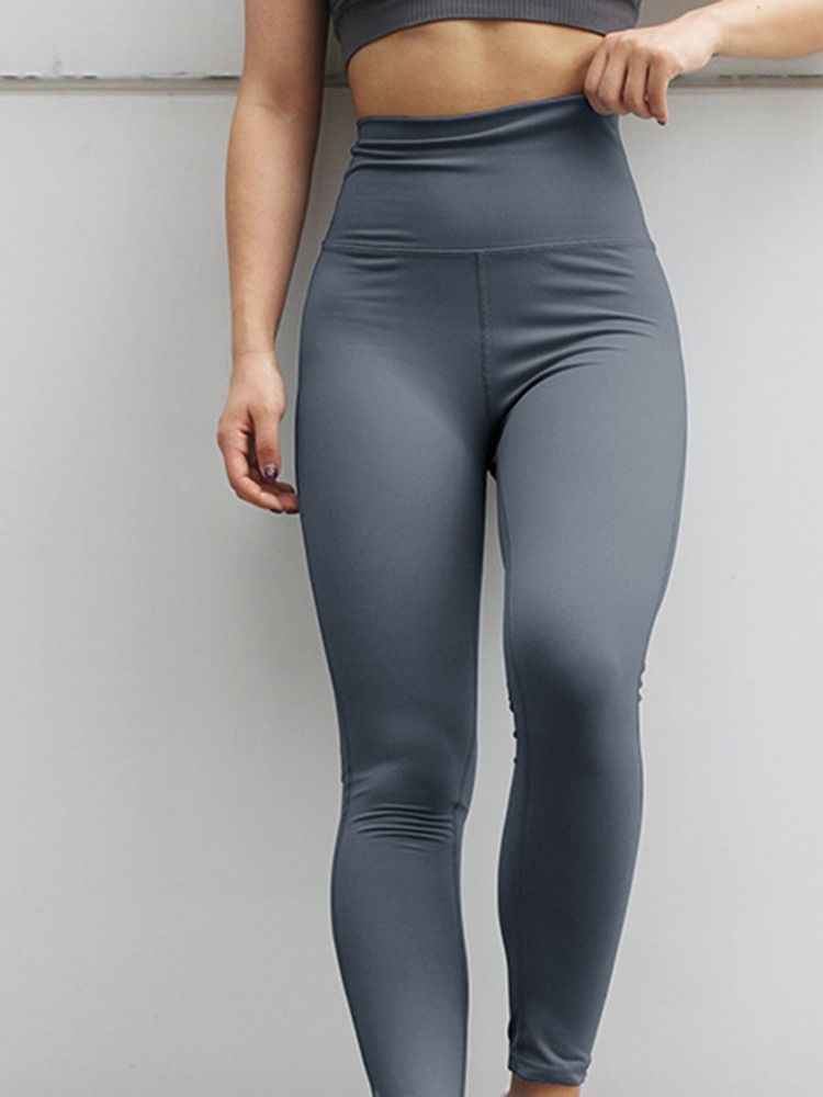 Feminina Sólida Anti-sweat Nylon Street Dance Leggings Femininas Calça Yoga Cintura Alta Leggings Tiktok