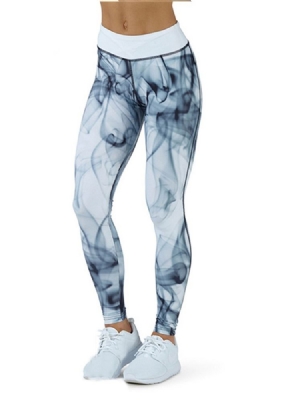 Feminino Estampa Quick Dry Color Block Leggings Respiráveis De Comprimento Total Calças De Ioga Cintura Alta Leggings Tiktok