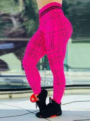 Feminino Print Geométrico Push Up Gym Sport Yoga Calças Leggings Tiktok De Cintura Alta