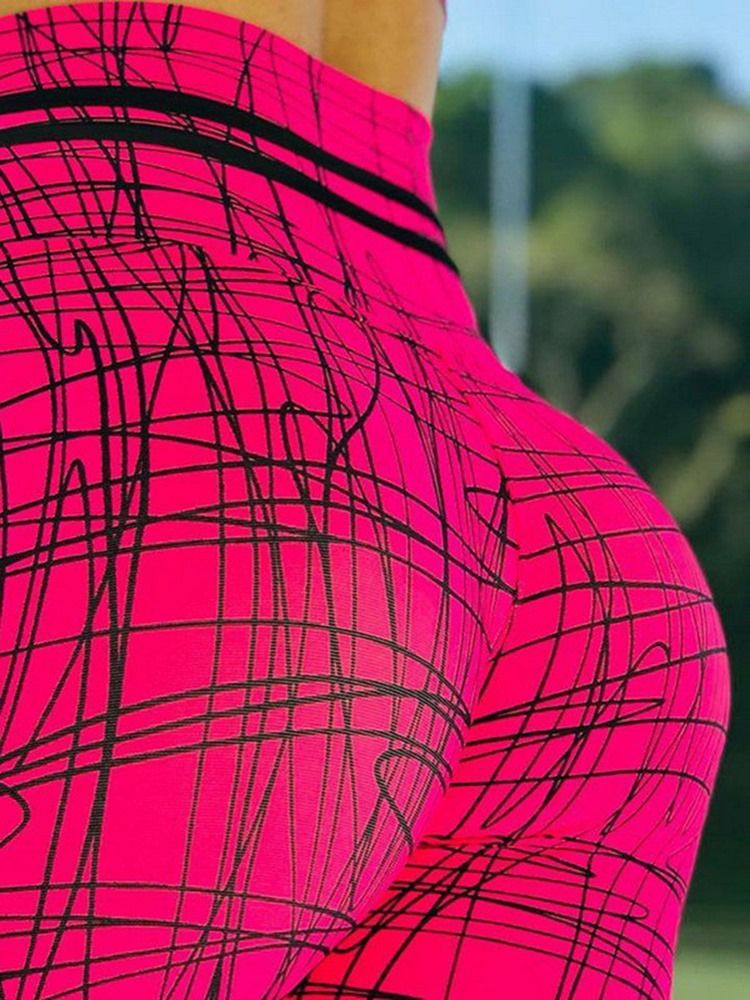 Feminino Print Geométrico Push Up Gym Sport Yoga Calças Leggings Tiktok De Cintura Alta