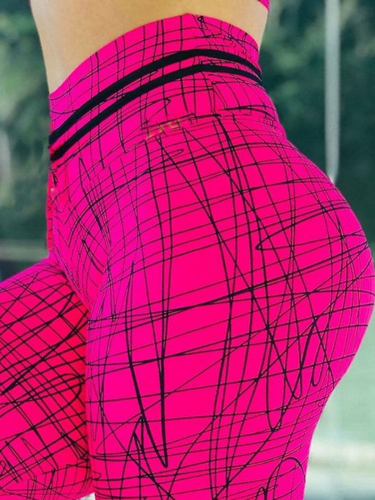 Feminino Print Geométrico Push Up Gym Sport Yoga Calças Leggings Tiktok De Cintura Alta