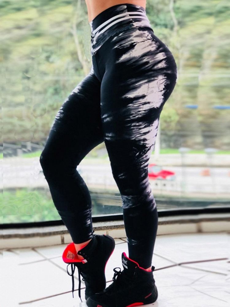 Feminino Respirável Estampa Ginásio Esporte Fitness Leggings Calças Ioga Cintura Alta Leggings Tiktok