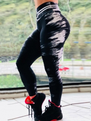 Feminino Respirável Estampa Ginásio Esporte Fitness Leggings Calças Ioga Cintura Alta Leggings Tiktok