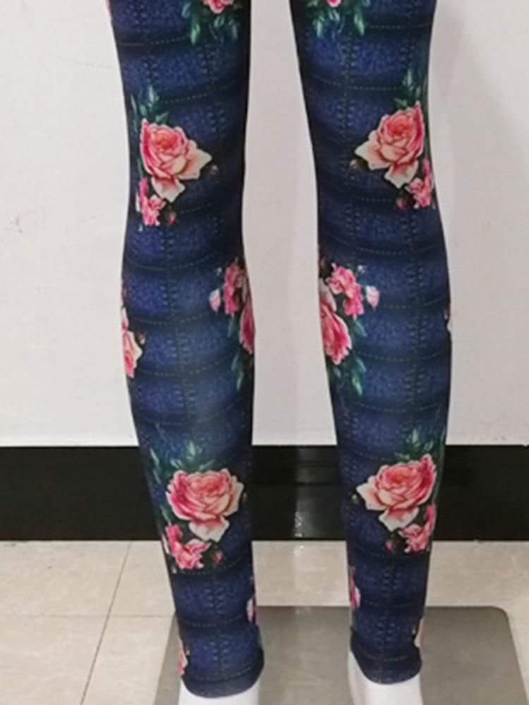 Ginásio Feminino Esporte Fitness Floral Respirável Calças Ioga Cintura Alta Leggings Tiktok