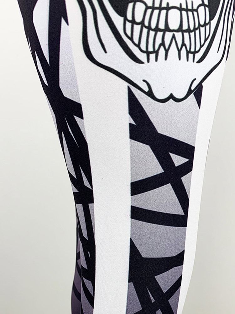 Impressão Em Bloco De Cor Feminina De Comprimento Total Calças De Ioga Para Ginástica Esportiva De Cintura Alta Leggings