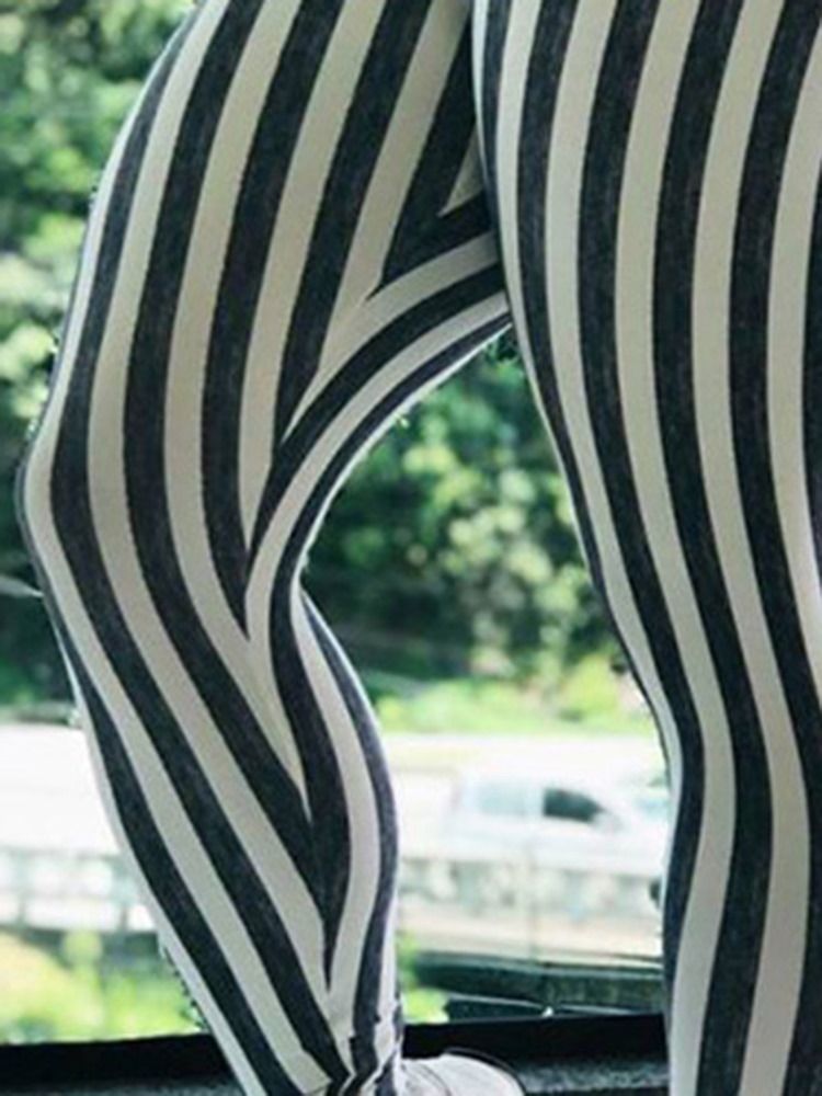 Leggings De Ioga Para Mulheres Com Estampa De Listra De Cintura Alta Leggings De Ioga De Cintura Alta