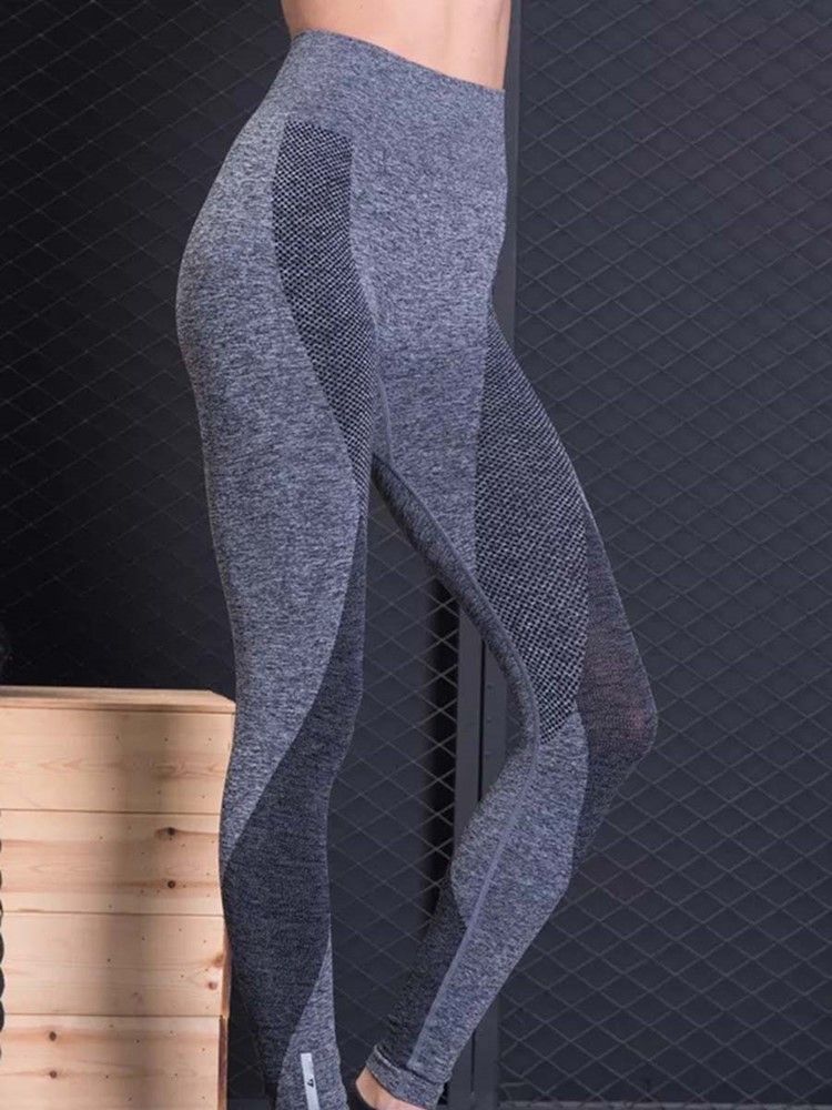 Leggings Sólidas Patchwork De Secagem Rápida Feminina Calças De Ioga Leggings Tiktok De Cintura Alta