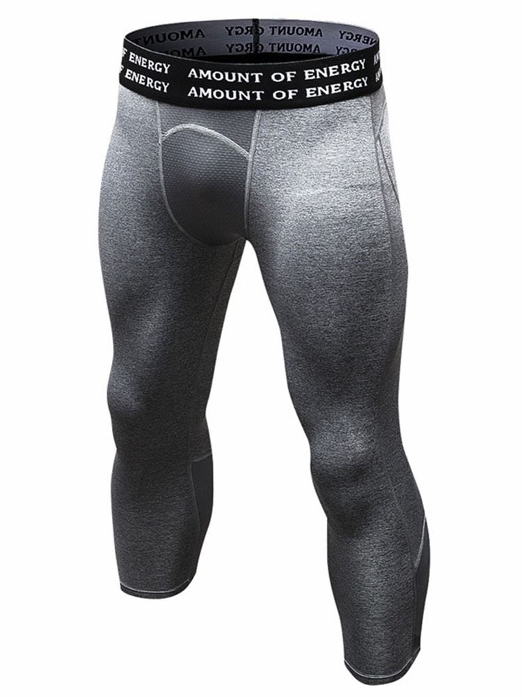 Masculino Letter Patchwork Calças Esportivas Masculinas De Meia Panturrilha