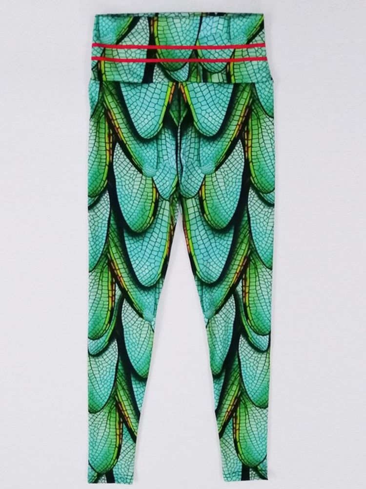 Mulher Imprimir Cor Bloco Ginásio Esportes Fitness Leggings Calças Ioga Cintura Alta Leggings Tiktok