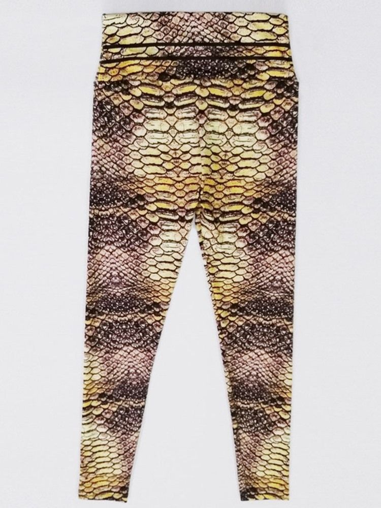 Mulher Serpentina Estampa Ginásio Esportes Leggings Cintura Alta Calças Yoga Cintura Alta Leggings Tiktok