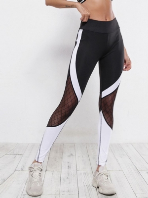 Mulheres Color Block Patchwork Verão Leggings Até O Tornozelo Calças Yoga Cintura Alta Leggings Tiktok