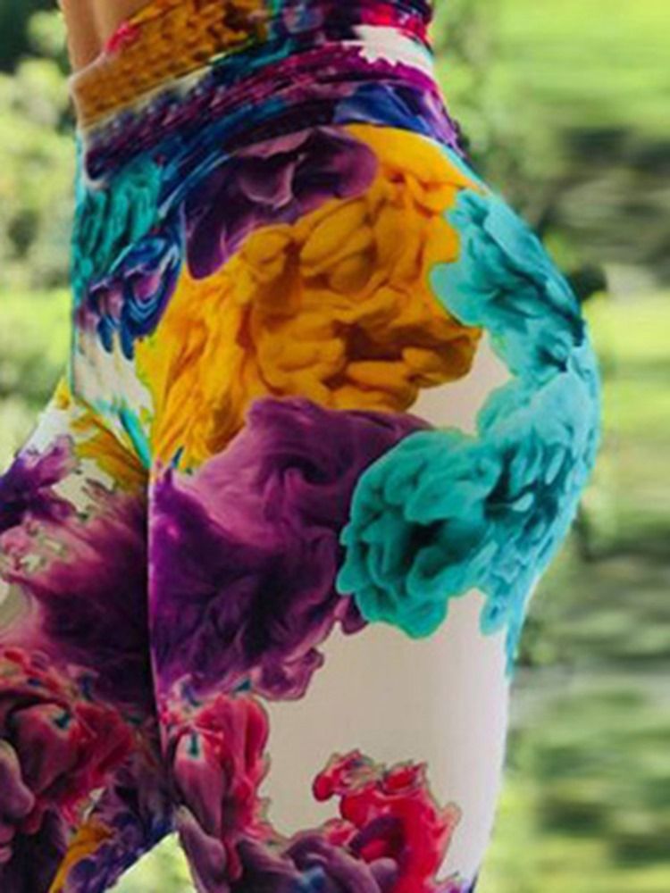 Mulheres Com Estampa Floral Ginásio Sports Leggings De Comprimento Total Calças De Ioga Cintura Alta Leggings Tiktok
