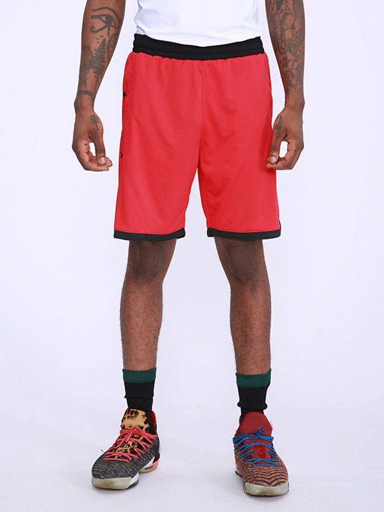 Quick Dry Color Block Patchwork Masculino Shorts Calças Masculinas