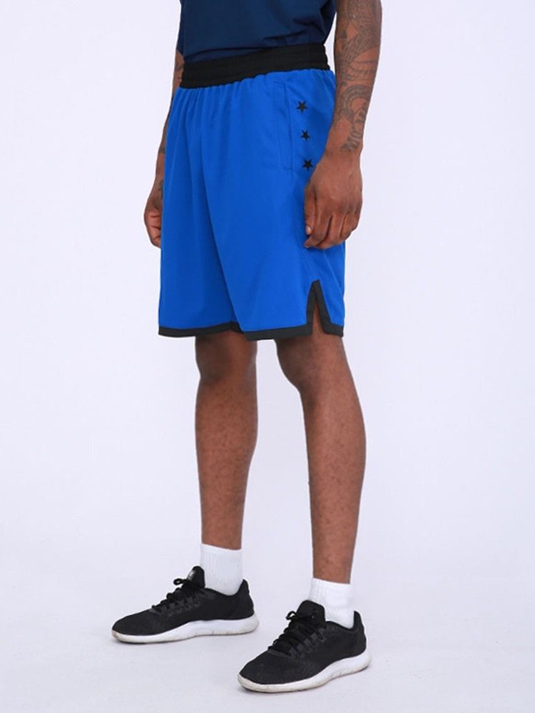 Quick Dry Color Block Patchwork Masculino Shorts Calças Masculinas