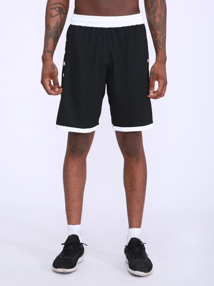 Quick Dry Color Block Patchwork Masculino Shorts Calças Masculinas