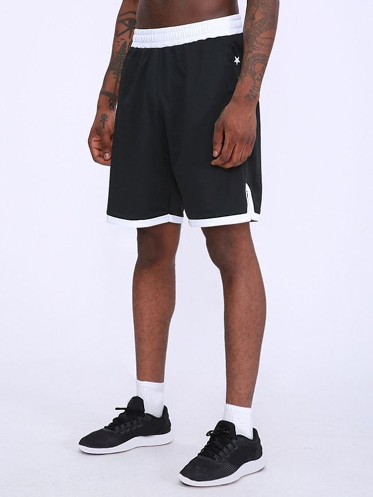 Quick Dry Color Block Patchwork Masculino Shorts Calças Masculinas