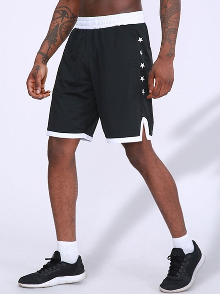 Quick Dry Color Block Patchwork Masculino Shorts Calças Masculinas