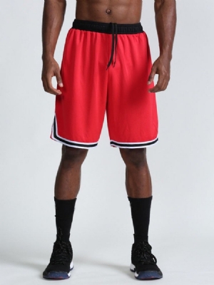 Quick Dry Polyester Color Block Masculino Joelho Calças Compridas