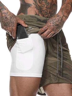 Shorts Camuflados Masculinos Ocultos Calças Esportivas De Verão