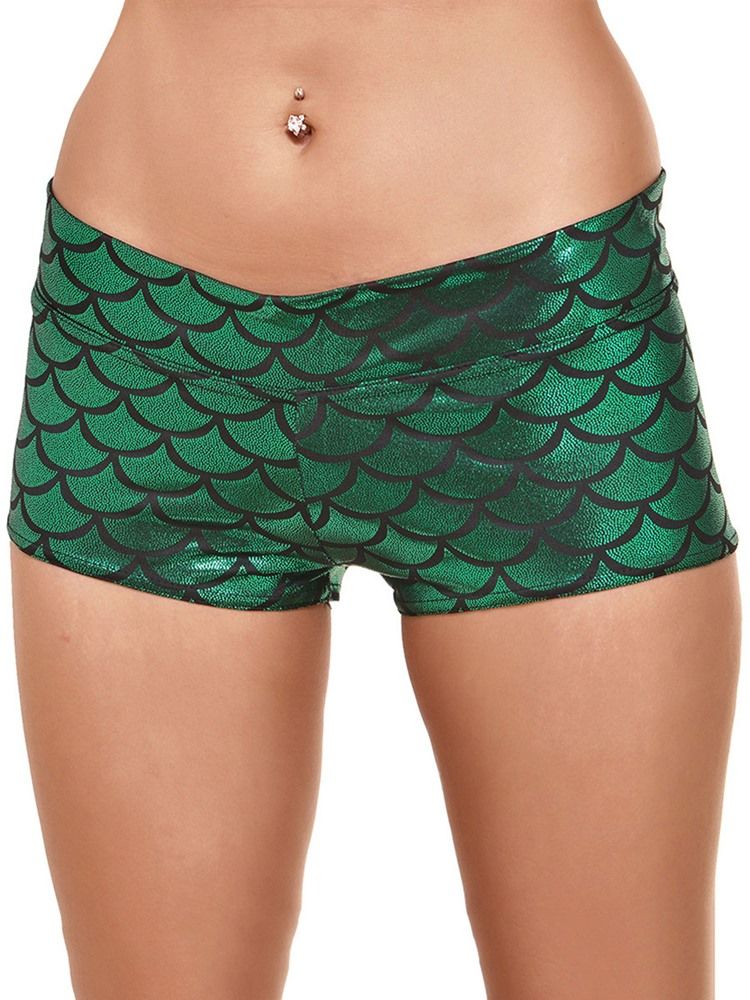 Shorts Femininos De Poliéster Estampado Anti-suor Feminino