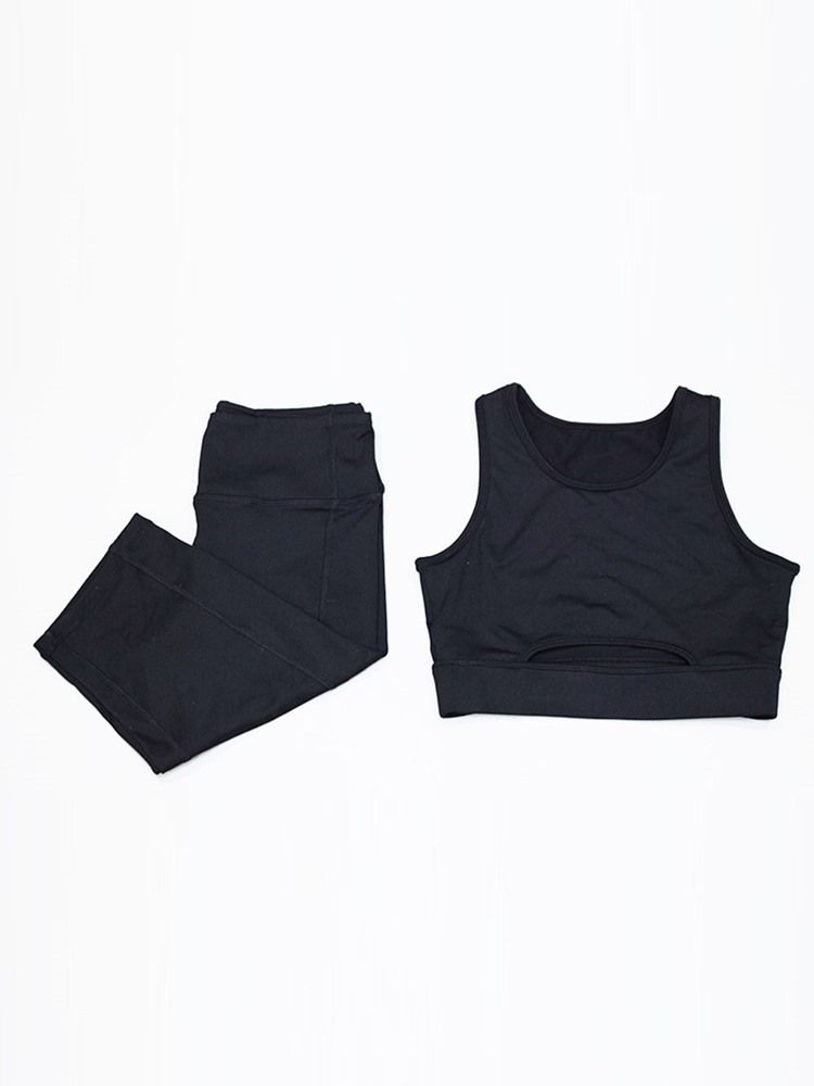 Shorts Sem Mangas Respiráveis Femininos. Conjuntos De Esportes Para Ginástica