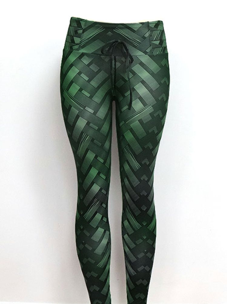 Solid Weave Print Calças De Ioga Feminina De Cintura Alta Leggings Tiktok