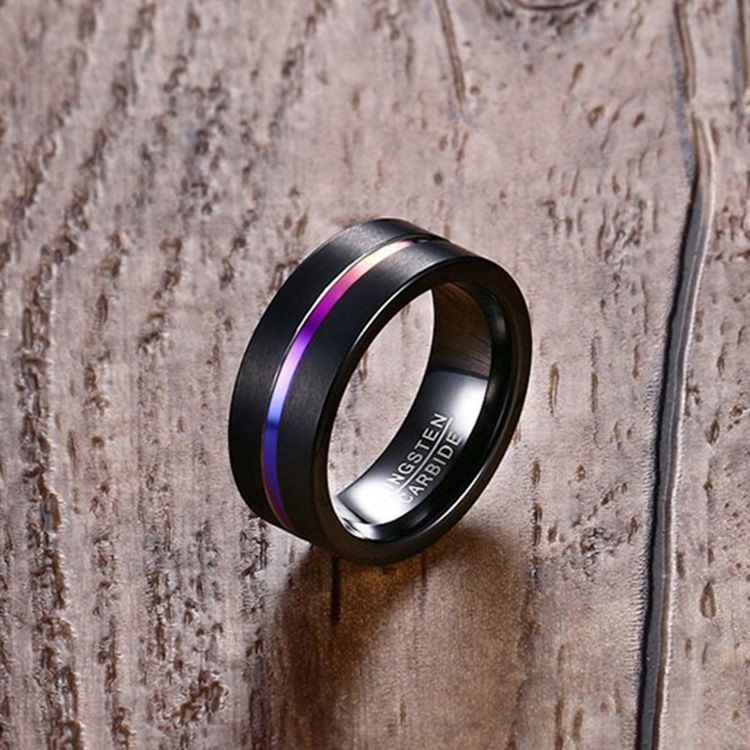 Anel De Aço De Tungstênio Masculino