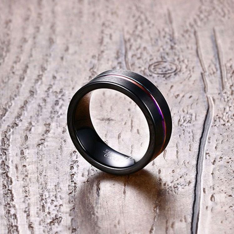 Anel De Aço De Tungstênio Masculino