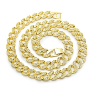 Colar Diamante Hiphop Masculino Estilo Cubano