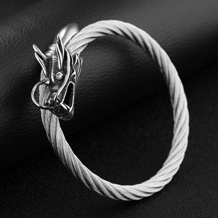 Pulseira Aberta De Titânio Em Aço Para Homens Mais Vendida