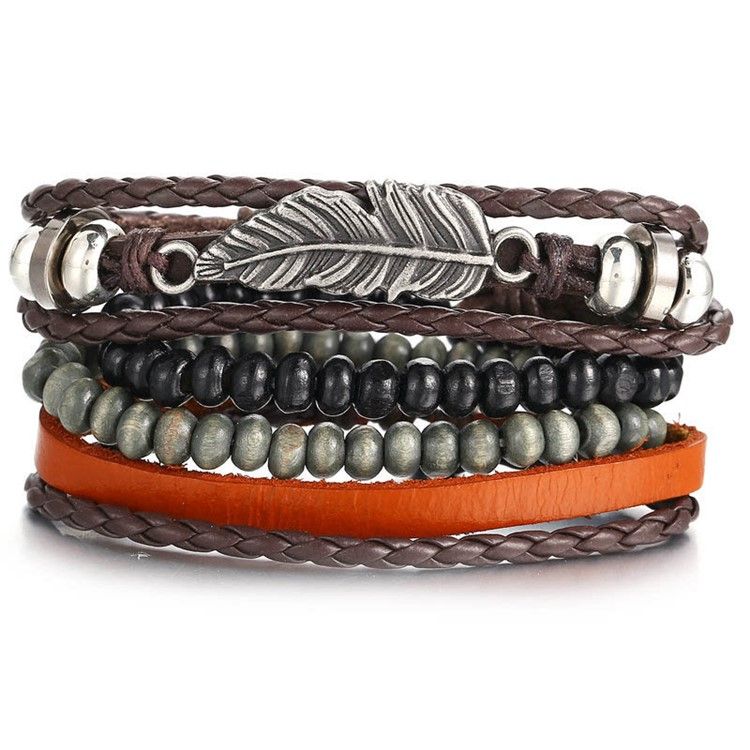 Pulseiras De Miçangas Trançadas Para Homens