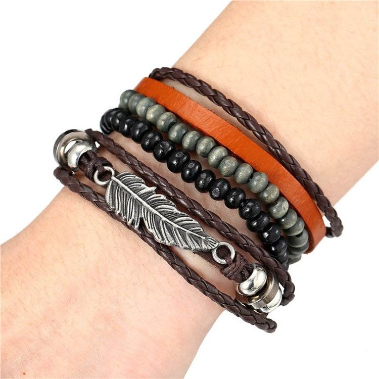 Pulseiras De Miçangas Trançadas Para Homens