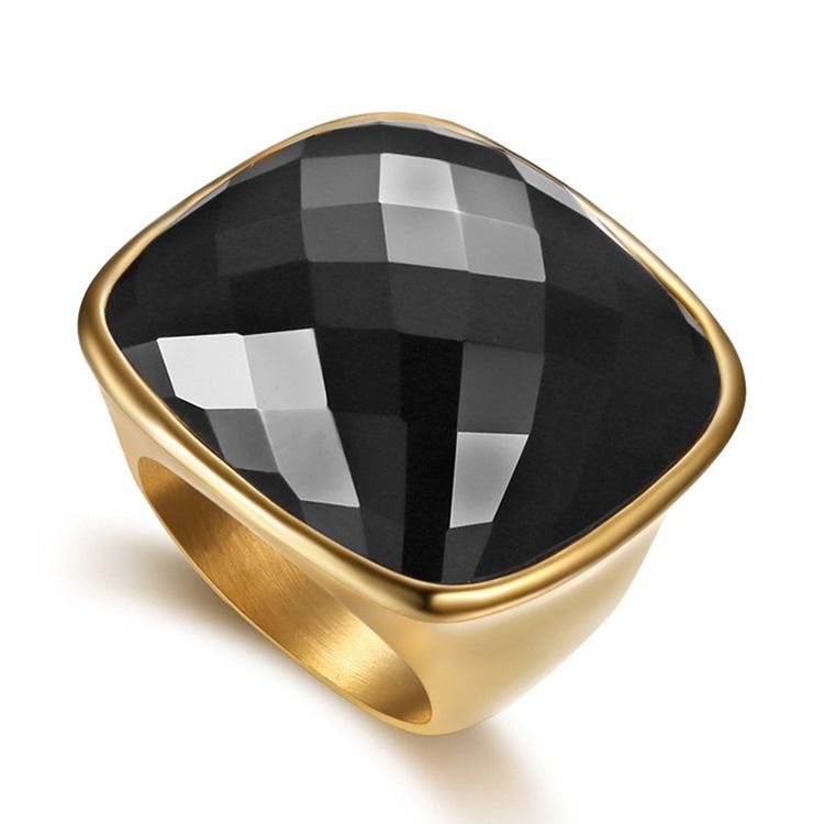 Steel Homens Gem Ring