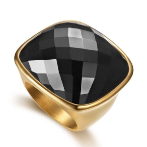 Steel Homens Gem Ring