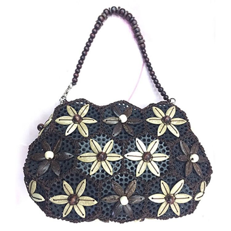 Bolsa De Coco Com Formato De Concha Em Estilo Étnico