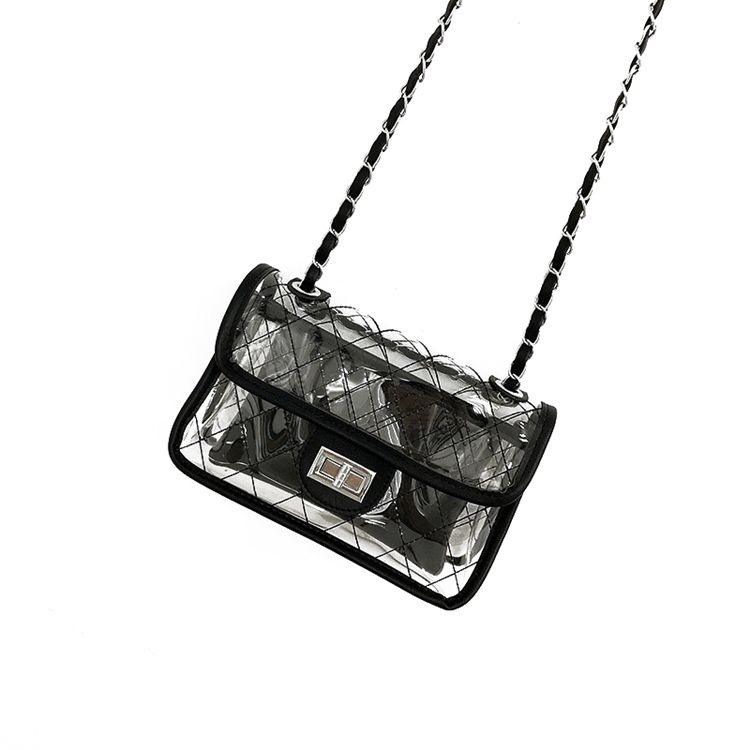 Bolsas Crossbody Com Aba De Mola Com Corrente De Manta De Poliéster