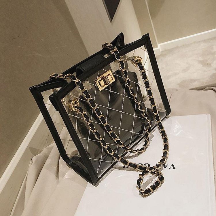 Bolsas Crossbody Com Abas Simples Em Patchwork De Pu