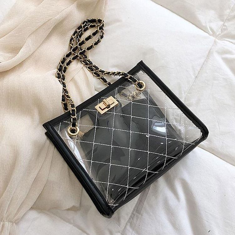 Bolsas Crossbody Com Abas Simples Em Patchwork De Pu