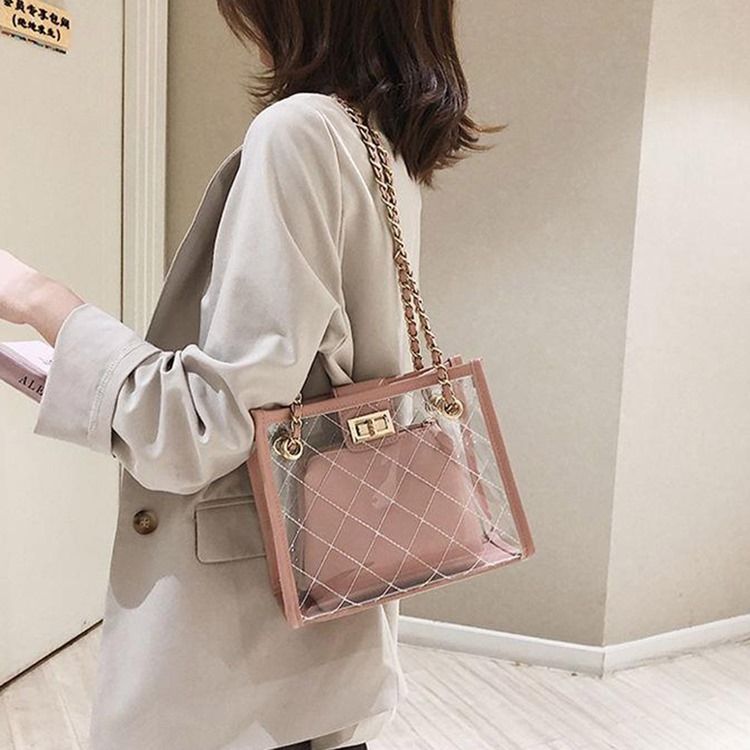Bolsas Crossbody Com Abas Simples Em Patchwork De Pu