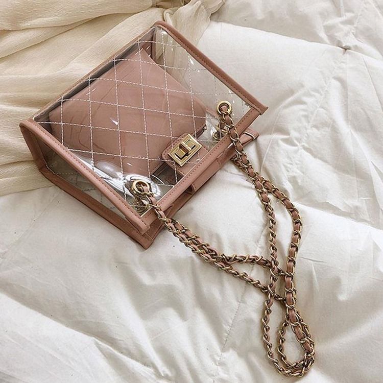 Bolsas Crossbody Com Abas Simples Em Patchwork De Pu