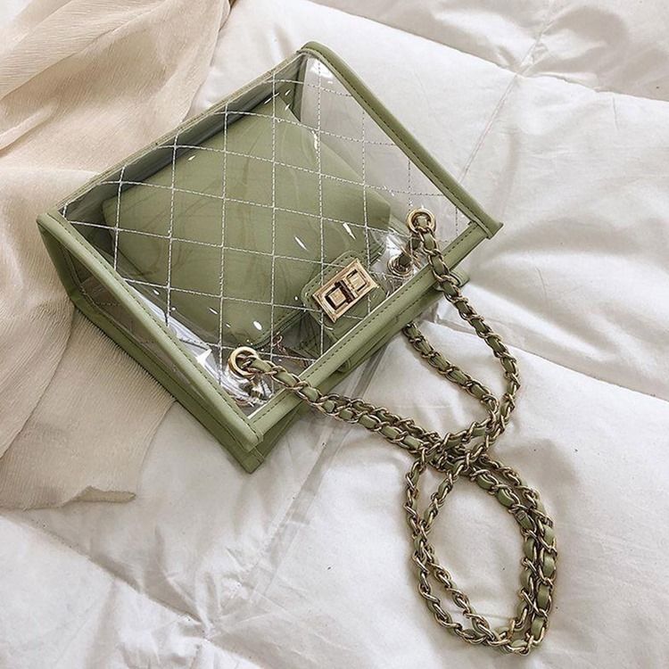 Bolsas Crossbody Com Abas Simples Em Patchwork De Pu