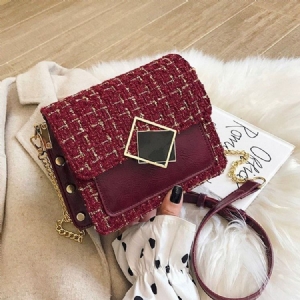 Bolsas Crossbody Elegantes Retângulo Com Corrente